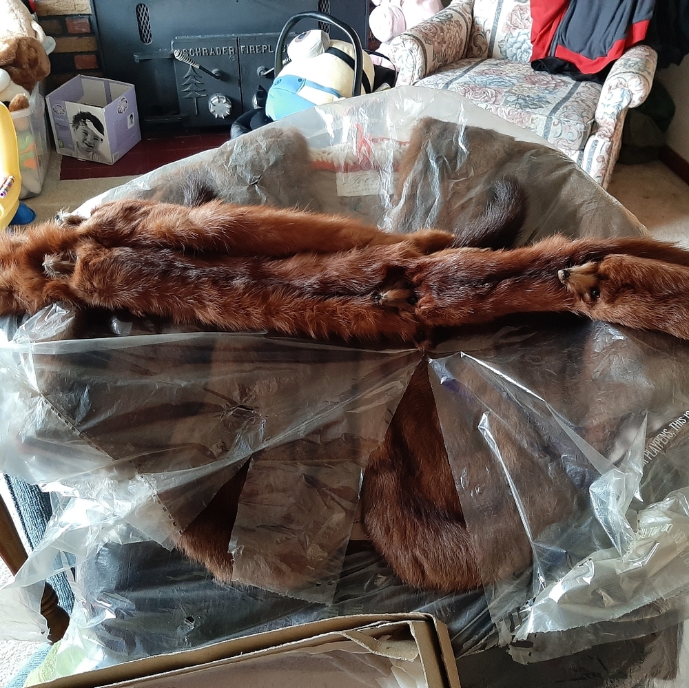 100% real mink scarf